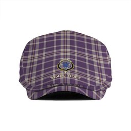 ScotsTee Shop Scottish Ochterlony (Auchterlony) Weathered Clan Crest Tartan Jeff Cap Tartan Flat Cap