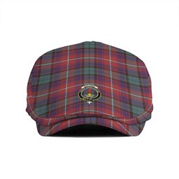 ScotsTee Shop Scottish Rattray of Lude Weathered Clan Crest Tartan Jeff Cap Tartan Flat Cap