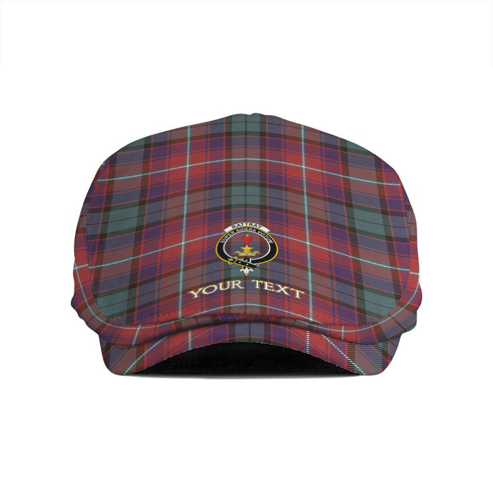 ScotsTee Shop Scottish Rattray of Lude Weathered Clan Crest Tartan Jeff Cap Tartan Flat Cap