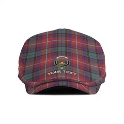 ScotsTee Shop Scottish Rattray of Lude Weathered Clan Crest Tartan Jeff Cap Tartan Flat Cap
