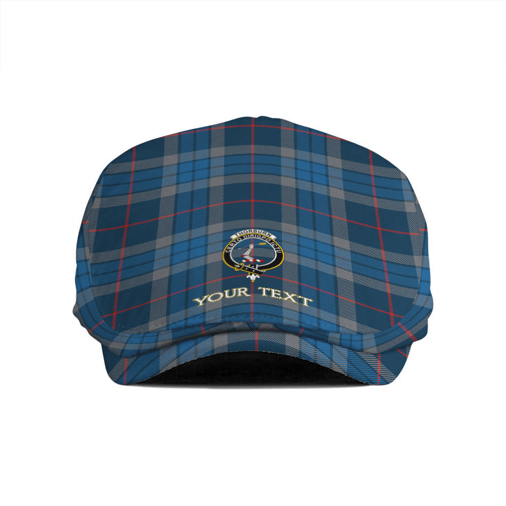 ScotsTee Shop Scottish Thorburn (Thurburn) Modern Clan Crest Tartan Jeff Cap Tartan Flat Cap