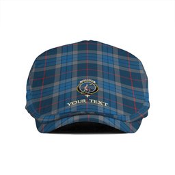 ScotsTee Shop Scottish Thorburn (Thurburn) Modern Clan Crest Tartan Jeff Cap Tartan Flat Cap