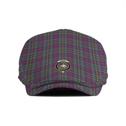 ScotsTee Shop Scottish Wood Weathered Clan Crest Tartan Jeff Cap Tartan Flat Cap