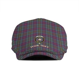 ScotsTee Shop Scottish Wood Weathered Clan Crest Tartan Jeff Cap Tartan Flat Cap