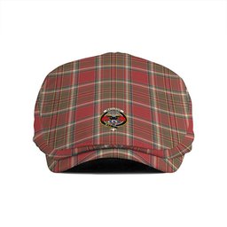 ScotsTee Shop Scottish MacLeod of Gesto Weathered Clan Crest Tartan Jeff Cap Tartan Flat Cap