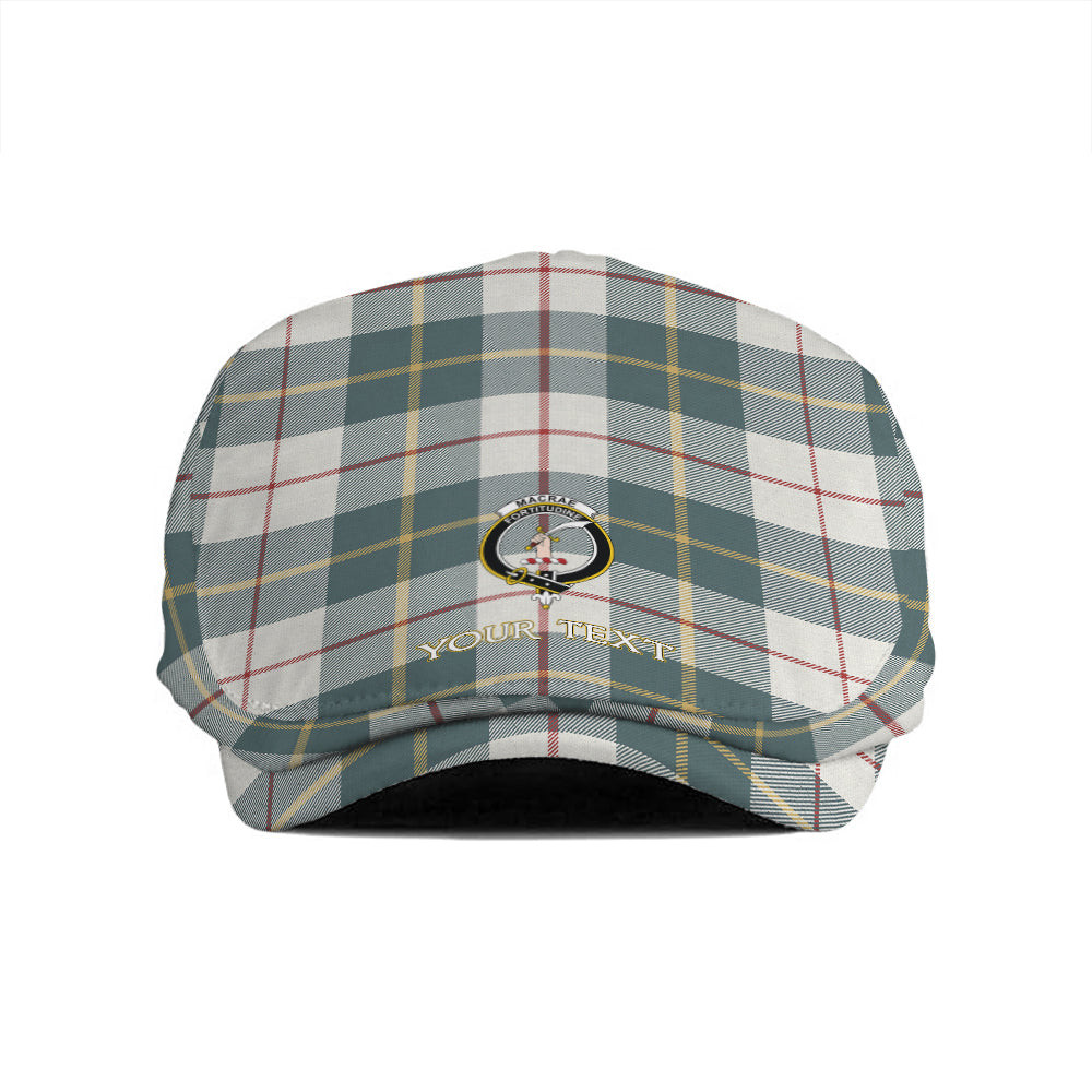 ScotsTee Shop Scottish MacRae of Conchra Weathered Clan Crest Tartan Jeff Cap Tartan Flat Cap