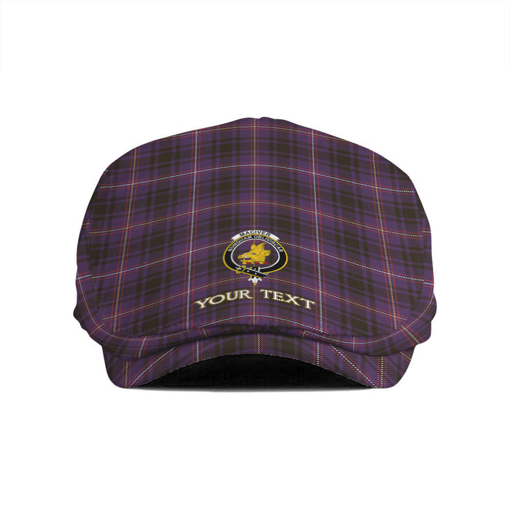 ScotsTee Shop Scottish MacIver of Strome Weathered Clan Crest Tartan Jeff Cap Tartan Flat Cap