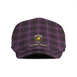 ScotsTee Shop Scottish MacIver of Strome Weathered Clan Crest Tartan Jeff Cap Tartan Flat Cap