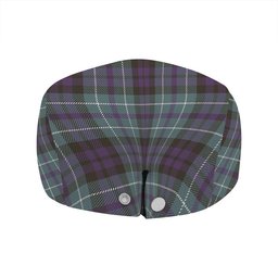 ScotsTee Shop Scottish MacNeil of Colonsay (MacNeil of Barra of Colonsay) Weathered Clan Crest Tartan Jeff Cap Tartan Flat Cap