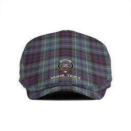 ScotsTee Shop Scottish MacNeil of Colonsay (MacNeil of Barra of Colonsay) Weathered Clan Crest Tartan Jeff Cap Tartan Flat Cap