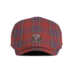 ScotsTee Shop Scottish MacRae of Ardentoul Weathered Clan Crest Tartan Jeff Cap Tartan Flat Cap
