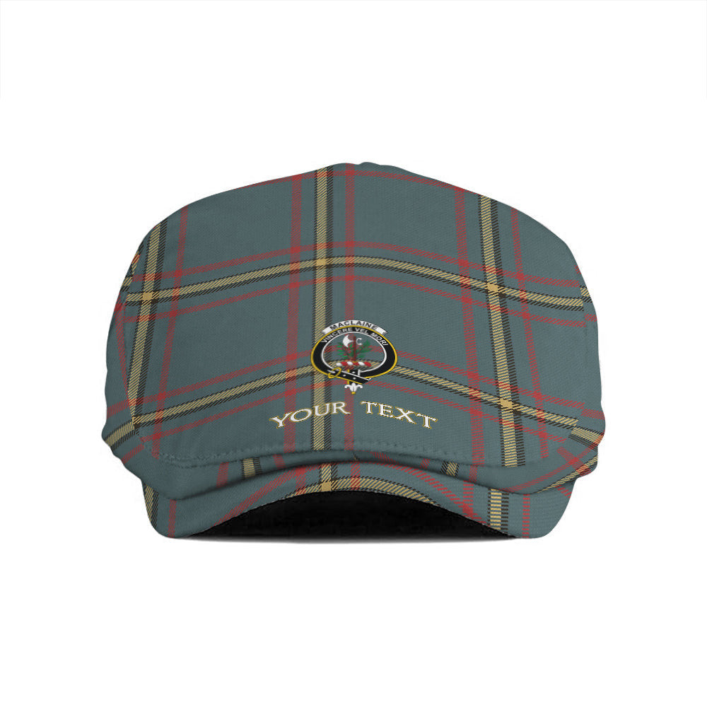 ScotsTee Shop Scottish MacLaine of LochBuie Hunting (MacLaine) Weathered Clan Crest Tartan Jeff Cap Tartan Flat Cap