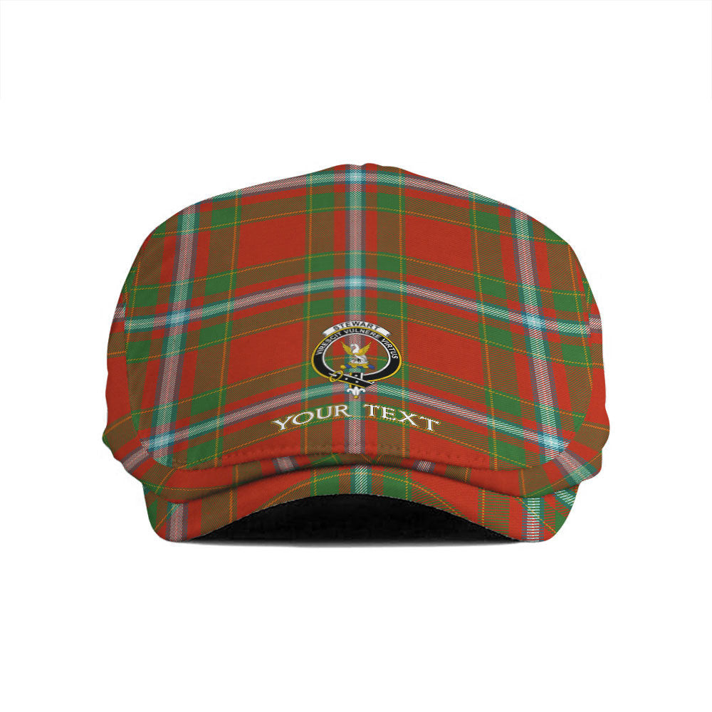 ScotsTee Shop Scottish Stewart of Fingask Ancient Clan Crest Tartan Jeff Cap Tartan Flat Cap