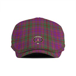 ScotsTee Shop Scottish MacIntyre of Glenorchy Modern Clan Crest Tartan Jeff Cap Tartan Flat Cap