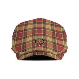 ScotsTee Shop Scottish Scrimgeour of Glassary Weathered Clan Crest Tartan Jeff Cap Tartan Flat Cap