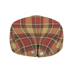 ScotsTee Shop Scottish Scrimgeour of Glassary Weathered Clan Crest Tartan Jeff Cap Tartan Flat Cap