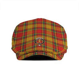 ScotsTee Shop Scottish Scrimgeour of Glassary Modern Clan Crest Tartan Jeff Cap Tartan Flat Cap