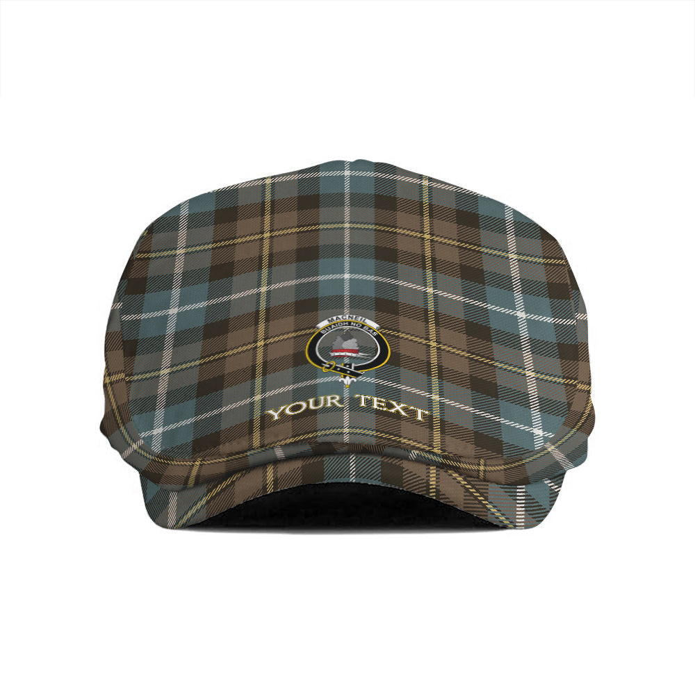 ScotsTee Shop Scottish MacNeil of Barra (MacNeil MacNeill) Weathered Clan Crest Tartan Jeff Cap Tartan Flat Cap