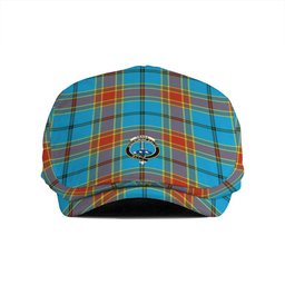 ScotsTee Shop Scottish Traill (Trayle) Weathered Clan Crest Tartan Jeff Cap Tartan Flat Cap