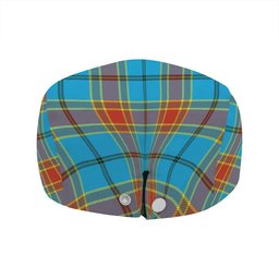 ScotsTee Shop Scottish Traill (Trayle) Weathered Clan Crest Tartan Jeff Cap Tartan Flat Cap