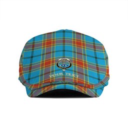 ScotsTee Shop Scottish Traill (Trayle) Weathered Clan Crest Tartan Jeff Cap Tartan Flat Cap