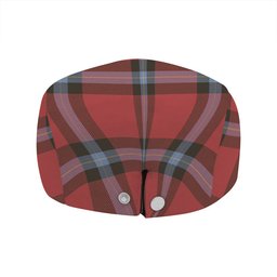 ScotsTee Shop Scottish MacLaine of LochBuie (Cockburn) (MacLaine) Weathered Clan Crest Tartan Jeff Cap Tartan Flat Cap