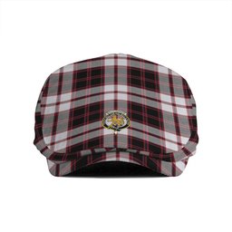 ScotsTee Shop Scottish MacPherson of Pitmain Modern Clan Crest Tartan Jeff Cap Tartan Flat Cap