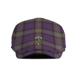 ScotsTee Shop Scottish MacLaren of Broich Weathered Clan Crest Tartan Jeff Cap Tartan Flat Cap