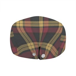 ScotsTee Shop Scottish MacMillan Weathered Clan Crest Tartan Jeff Cap Tartan Flat Cap