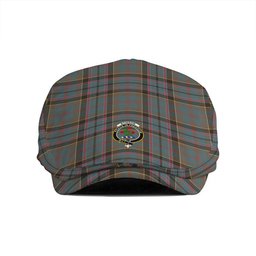 ScotsTee Shop Scottish Stinson (Stephenson Stevenson) Weathered Clan Crest Tartan Jeff Cap Tartan Flat Cap