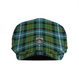 ScotsTee Shop Scottish MacNeil of Barra (MacNeil MacNeill) Ancient Clan Crest Tartan Jeff Cap Tartan Flat Cap