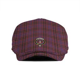 ScotsTee Shop Scottish MacIntyre of Littleport Weathered Clan Crest Tartan Jeff Cap Tartan Flat Cap