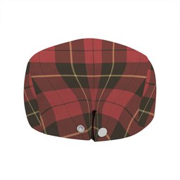 ScotsTee Shop Scottish Wallace (Wallas) Weathered Clan Crest Tartan Jeff Cap Tartan Flat Cap