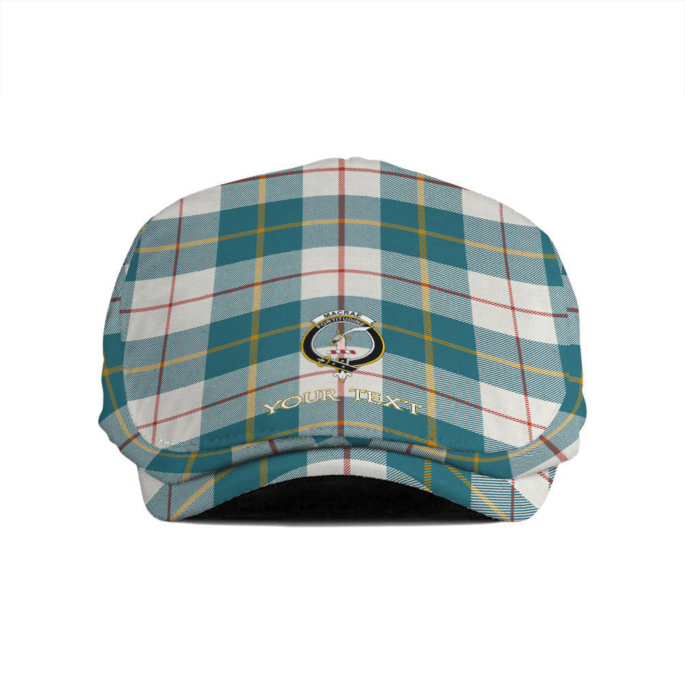 ScotsTee Shop Scottish MacRae of Conchra Ancient Clan Crest Tartan Jeff Cap Tartan Flat Cap
