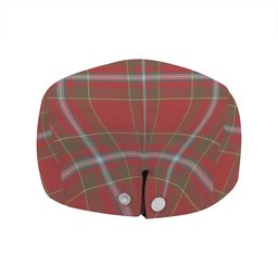 ScotsTee Shop Scottish Stewart of Fingask Weathered Clan Crest Tartan Jeff Cap Tartan Flat Cap