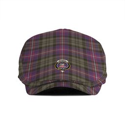 ScotsTee Shop Scottish MacNeil of Colonsay (MacNeil of Barra of Colonsay) (Highland Society of London) Weathered Clan Crest Tartan Jeff Cap Tartan Flat Cap