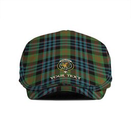 ScotsTee Shop Scottish Newlands (Walker Newlands) Ancient Clan Crest Tartan Jeff Cap Tartan Flat Cap