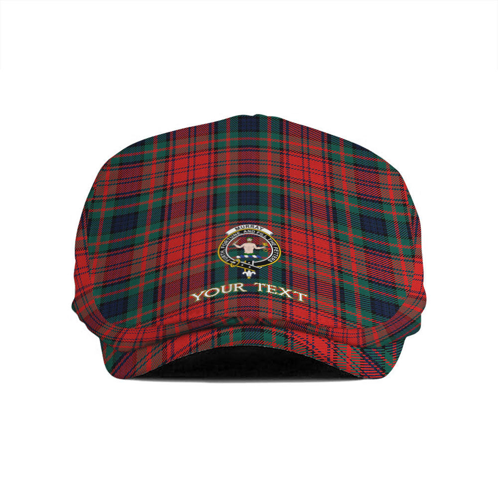 ScotsTee Shop Scottish Murray of Atholl Red Dress (Murray of Atholl; Red Dress) Modern Clan Crest Tartan Jeff Cap Tartan Flat Cap