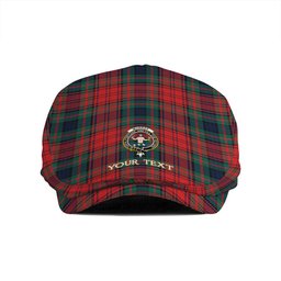 ScotsTee Shop Scottish Murray of Atholl Red Dress (Murray of Atholl; Red Dress) Modern Clan Crest Tartan Jeff Cap Tartan Flat Cap