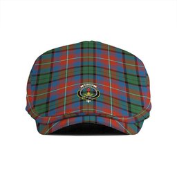 ScotsTee Shop Scottish Rattray of Lude Ancient Clan Crest Tartan Jeff Cap Tartan Flat Cap