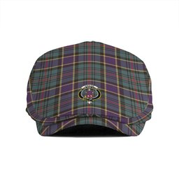 ScotsTee Shop Scottish Ogilvie of Inverarity (Wilson) Weathered Clan Crest Tartan Jeff Cap Tartan Flat Cap