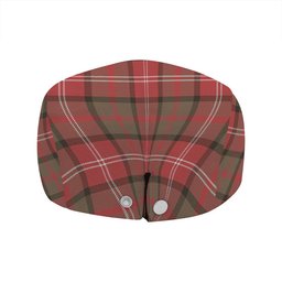 ScotsTee Shop Scottish Nisbet (Nisbit) Weathered Clan Crest Tartan Jeff Cap Tartan Flat Cap