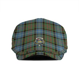ScotsTee Shop Scottish Paisley Drennan (Drennan Drennan) Ancient Clan Crest Tartan Jeff Cap Tartan Flat Cap