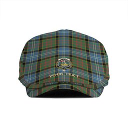 ScotsTee Shop Scottish Paisley Drennan (Drennan Drennan) Ancient Clan Crest Tartan Jeff Cap Tartan Flat Cap