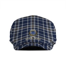 ScotsTee Shop Scottish Ochterlony (Auchterlony) Modern Clan Crest Tartan Jeff Cap Tartan Flat Cap