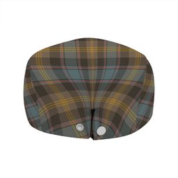ScotsTee Shop Scottish Watson (Wate Watt) Weathered Clan Crest Tartan Jeff Cap Tartan Flat Cap