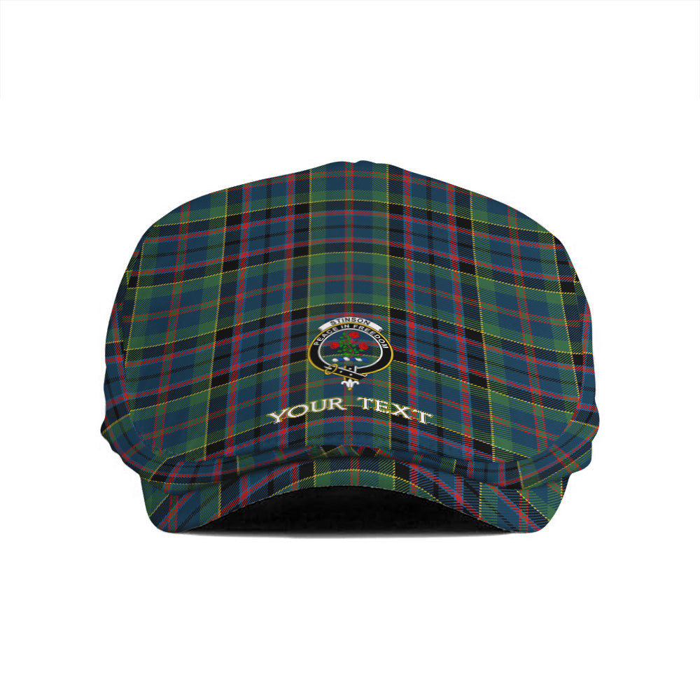 ScotsTee Shop Scottish Stinson (Stephenson Stevenson) Modern Clan Crest Tartan Jeff Cap Tartan Flat Cap