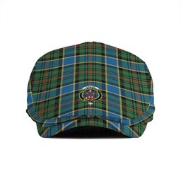 ScotsTee Shop Scottish Ogilvie of Inverarity (Wilson) Ancient Clan Crest Tartan Jeff Cap Tartan Flat Cap
