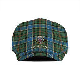 ScotsTee Shop Scottish Ogilvie of Inverarity (Wilson) Ancient Clan Crest Tartan Jeff Cap Tartan Flat Cap