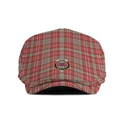 ScotsTee Shop Scottish Ogilvie Weathered Clan Crest Tartan Jeff Cap Tartan Flat Cap